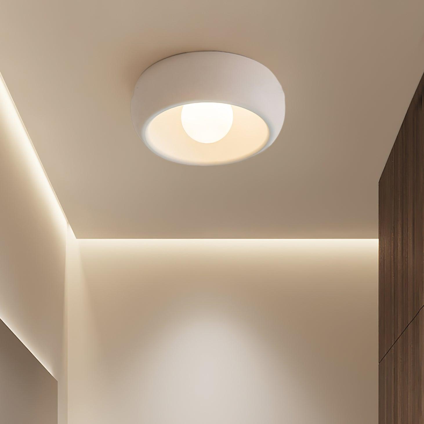 Modern Ceiling Light – White and Red, Minimalist Design for Living Room or Bathroom