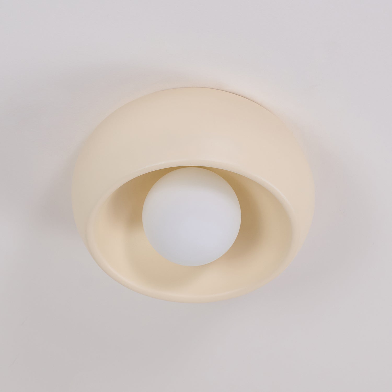 Modern Ceiling Light – White and Red, Minimalist Design for Living Room or Bathroom