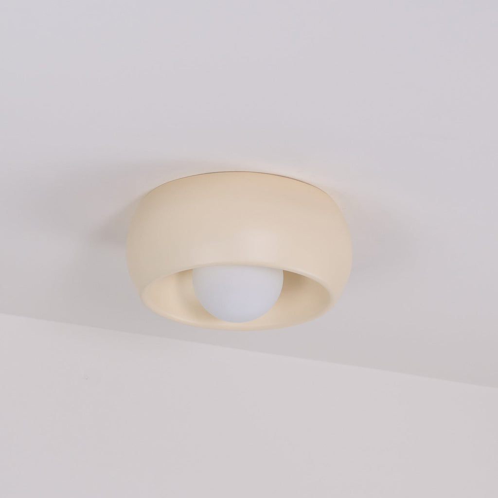 Modern Ceiling Light – White and Red, Minimalist Design for Living Room or Bathroom