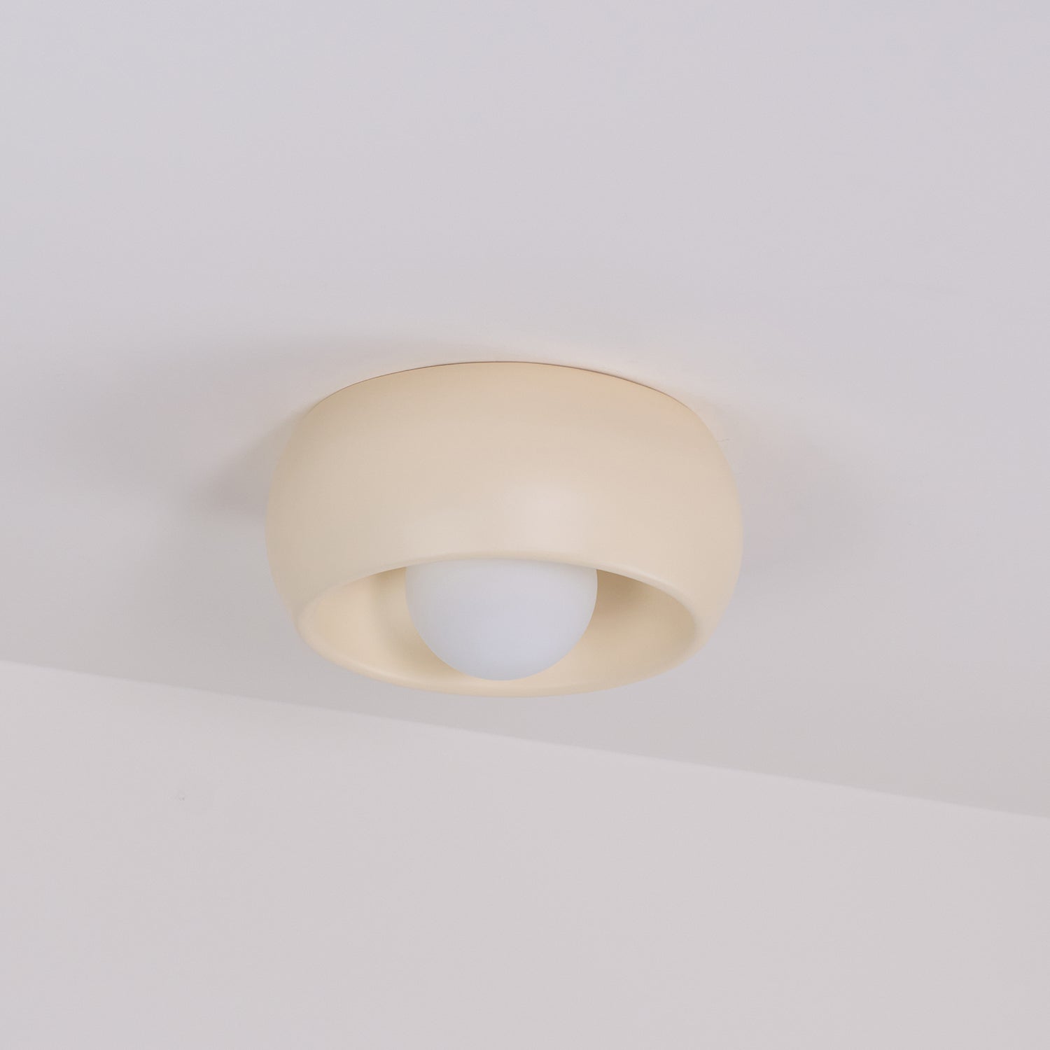 Modern Ceiling Light – White and Red, Minimalist Design for Living Room or Bathroom