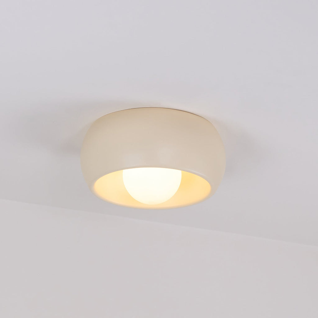 Modern Ceiling Light – White and Red, Minimalist Design for Living Room or Bathroom