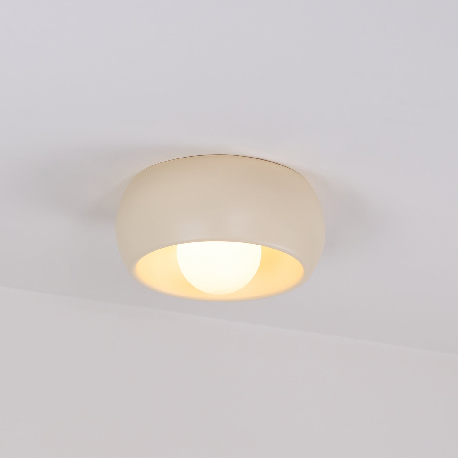 Modern Ceiling Light – White and Red, Minimalist Design for Living Room or Bathroom