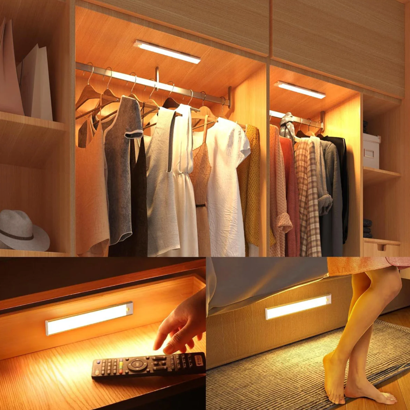 Wireless LED Sensor Light – Aluminum, Modern Design with Motion Sensor for Hallway, Kitchen or Bedroom