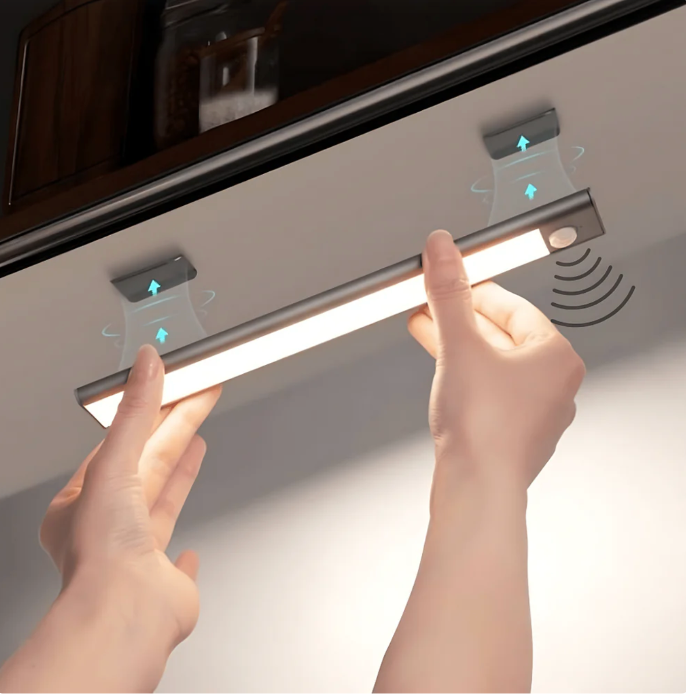 Wireless LED Sensor Light – Aluminum, Modern Design with Motion Sensor for Hallway, Kitchen or Bedroom