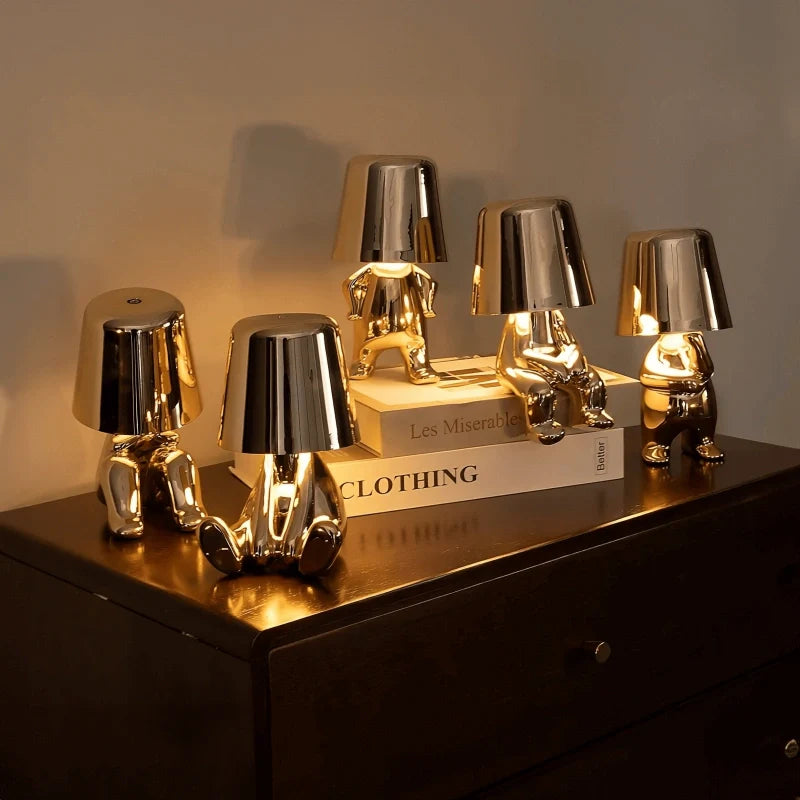Dimmable Table Lamp – Artistic Design in Resin for Office or Bedroom