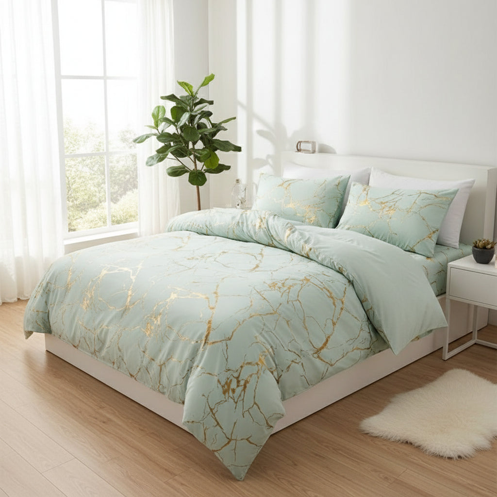 Marble Duvet Cover – Soft and Breathable, Modern Design for Bedroom Decor