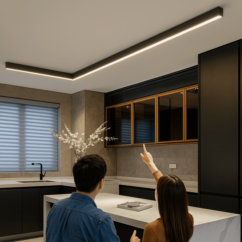 LED Ceiling Lamp – Aluminum, Scandinavian Design for Living Room, Bedroom or Office