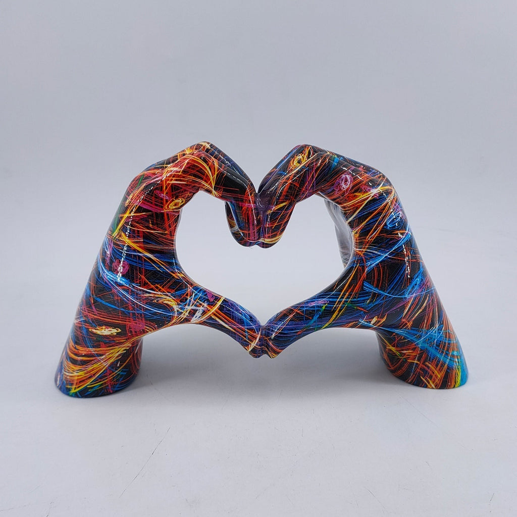 Wooden Decoration – Hand-engraved, Natural Wood Look as a Symbol of Love for Living Room or Bedroom
