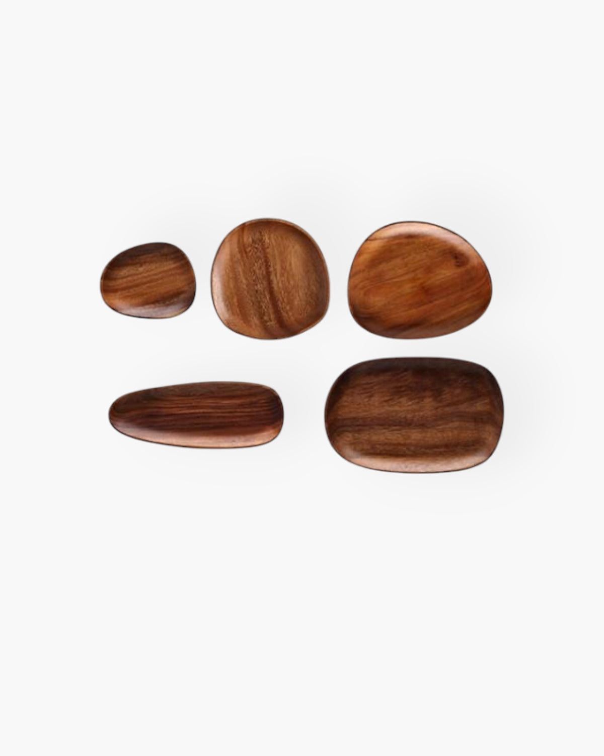 Wooden Serving Board Set – Natural Acacia, Rustic Style for Kitchen or Dining Table