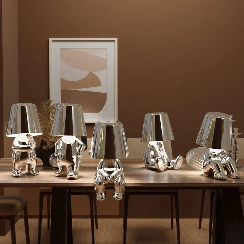 Dimmable Table Lamp – Artistic Design in Resin for Office or Bedroom