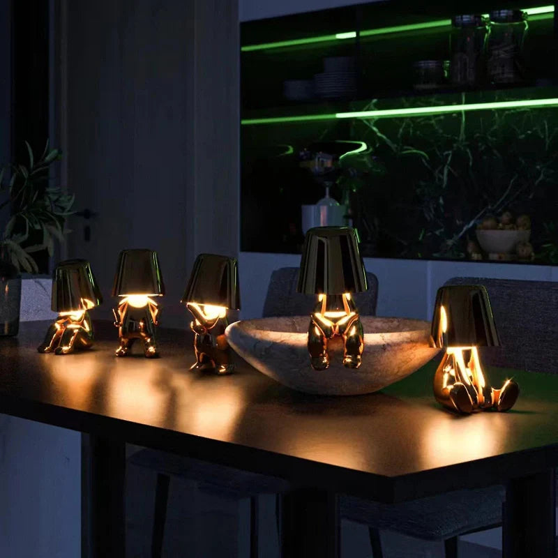 Dimmable Table Lamp – Artistic Design in Resin for Office or Bedroom