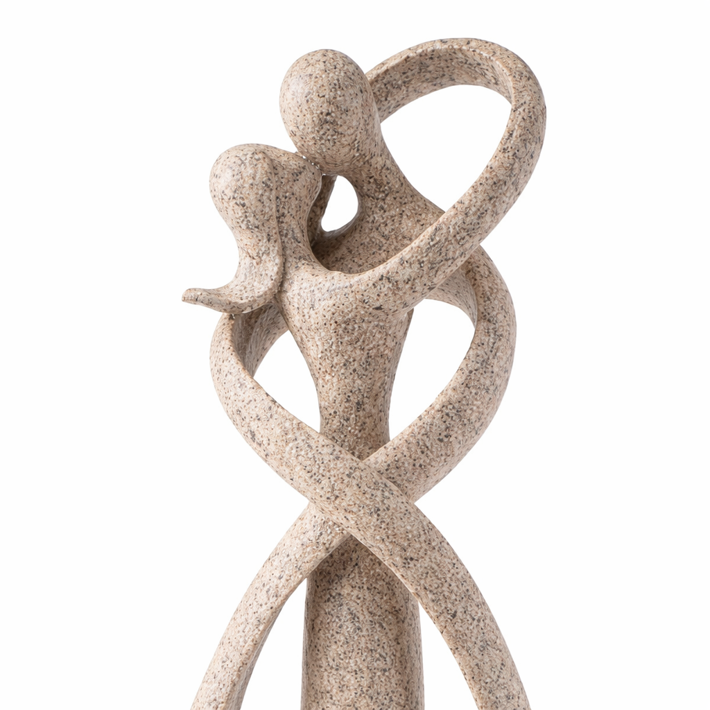 Resin Sculpture – Romantic Couple in Kiss, Atmospheric Decoration for Living Room or Bedroom