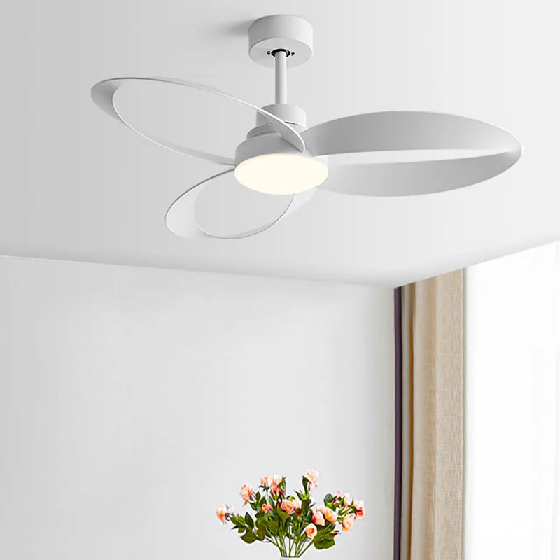 Modern Ceiling Fan – Wooden Blades with Dimmable LED Lighting for Living Room or Bedroom