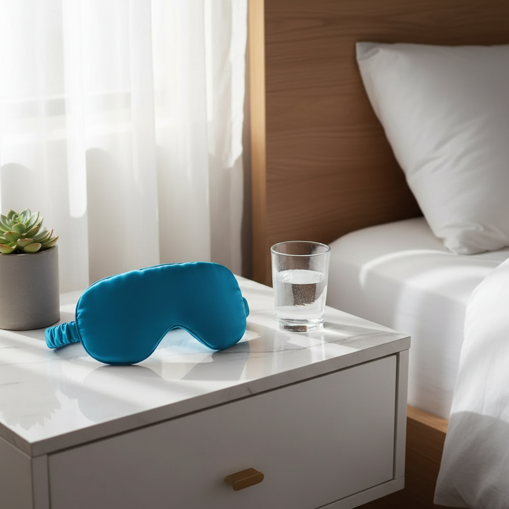 Silk Sleep Mask – 100% Mulberry Silk, Complete Light Blocking for Relaxation and Travel