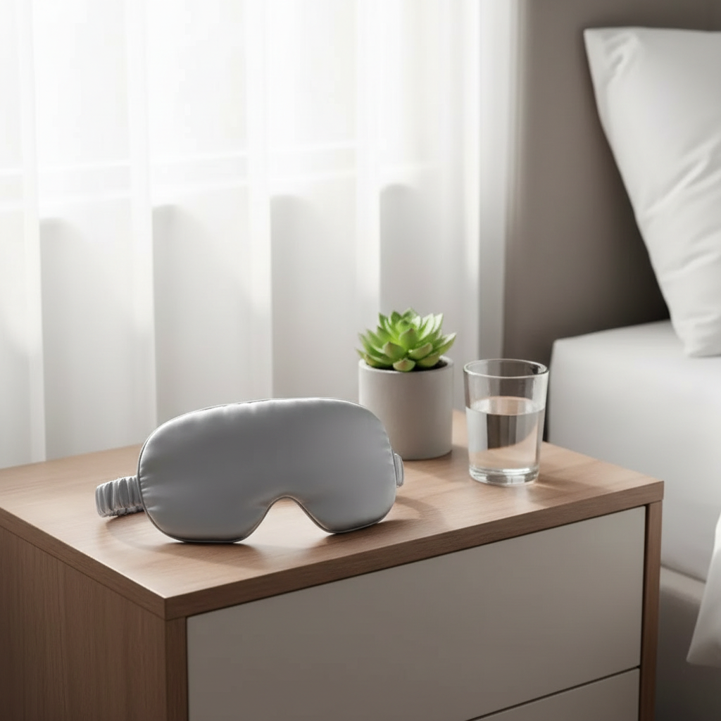 Silk Sleep Mask – 100% Mulberry Silk, Complete Light Blocking for Relaxation and Travel