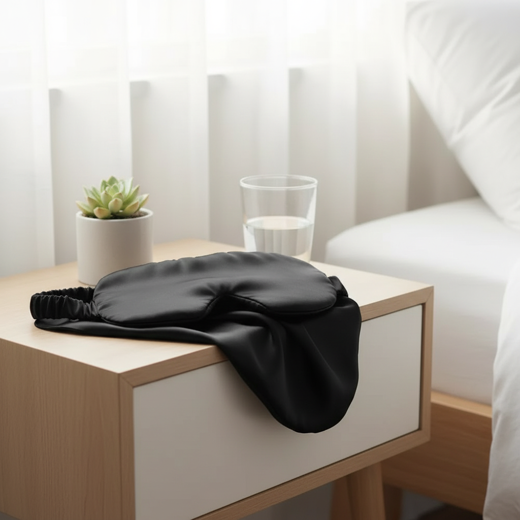 Silk Sleep Mask – 100% Mulberry Silk, Complete Light Blocking for Relaxation and Travel