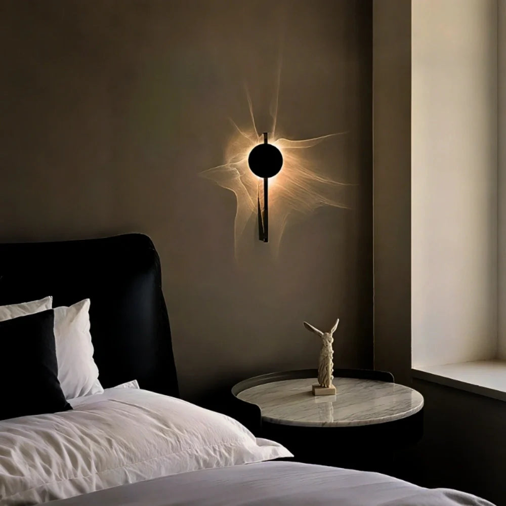 Wall Lamp – Aluminium and Stainless Steel, Warm White, Modern Minimalist for Living Room or Bedroom Lighting