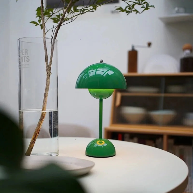 Wireless Table Lamp – Multicolor Mushroom Shape for Desk or Bedside Table