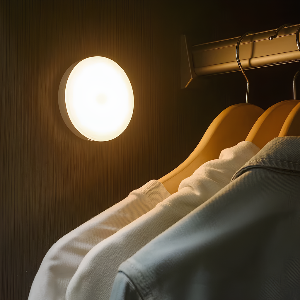 Motion Sensor Lamp – White, Modern Design for Hall, Staircase or Wardrobe Lighting