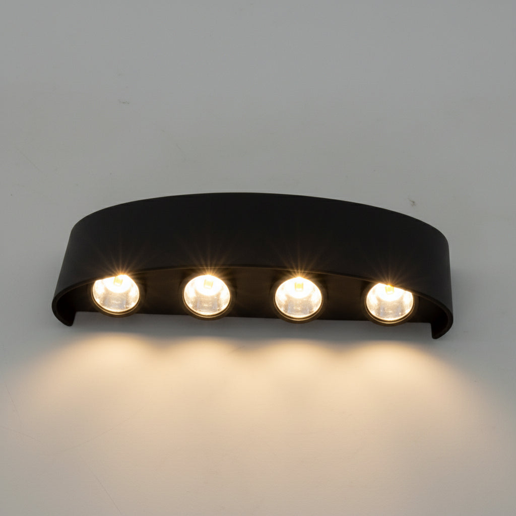 Outdoor Wall Light – Stainless Aluminium, Modern Design for Garden, Balcony or Driveway