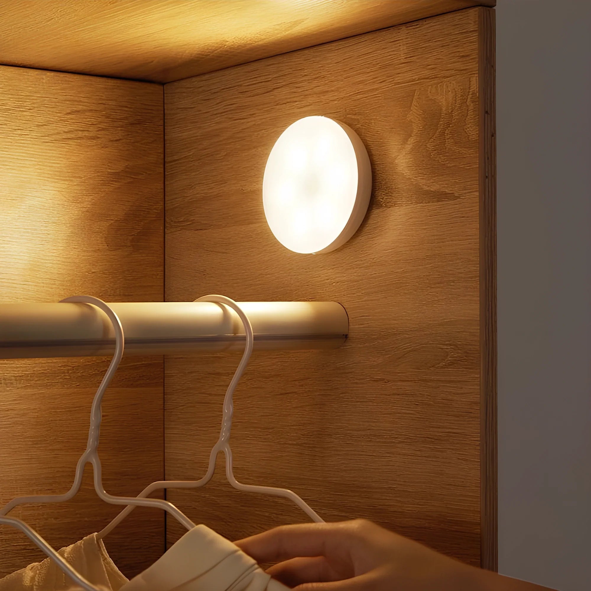 Motion Sensor Lamp – White, Modern Design for Hall, Staircase or Wardrobe Lighting