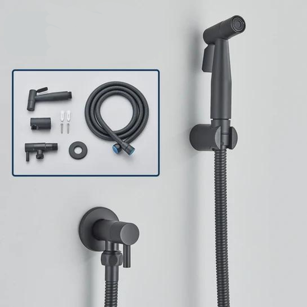 Hand Shower – Stainless Steel, Silver, Modern Design with 1.2 m Hose for Hygienic Use in the Bathroom