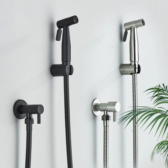 Hand Shower – Stainless Steel, Silver, Modern Design with 1.2 m Hose for Hygienic Use in Bathroom