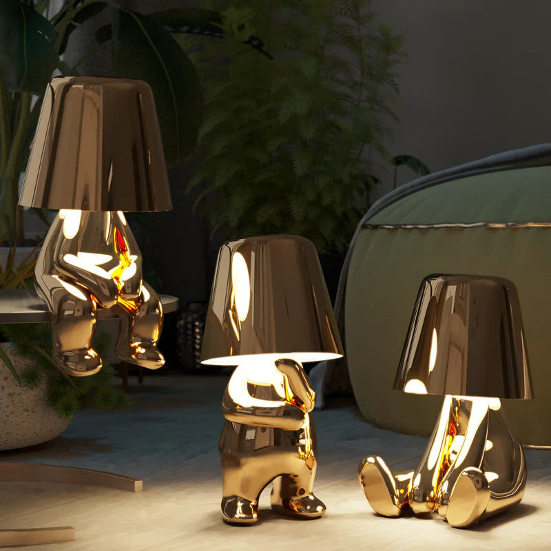 Dimmable Table Lamp – Artistic Design in Resin for Office or Bedroom