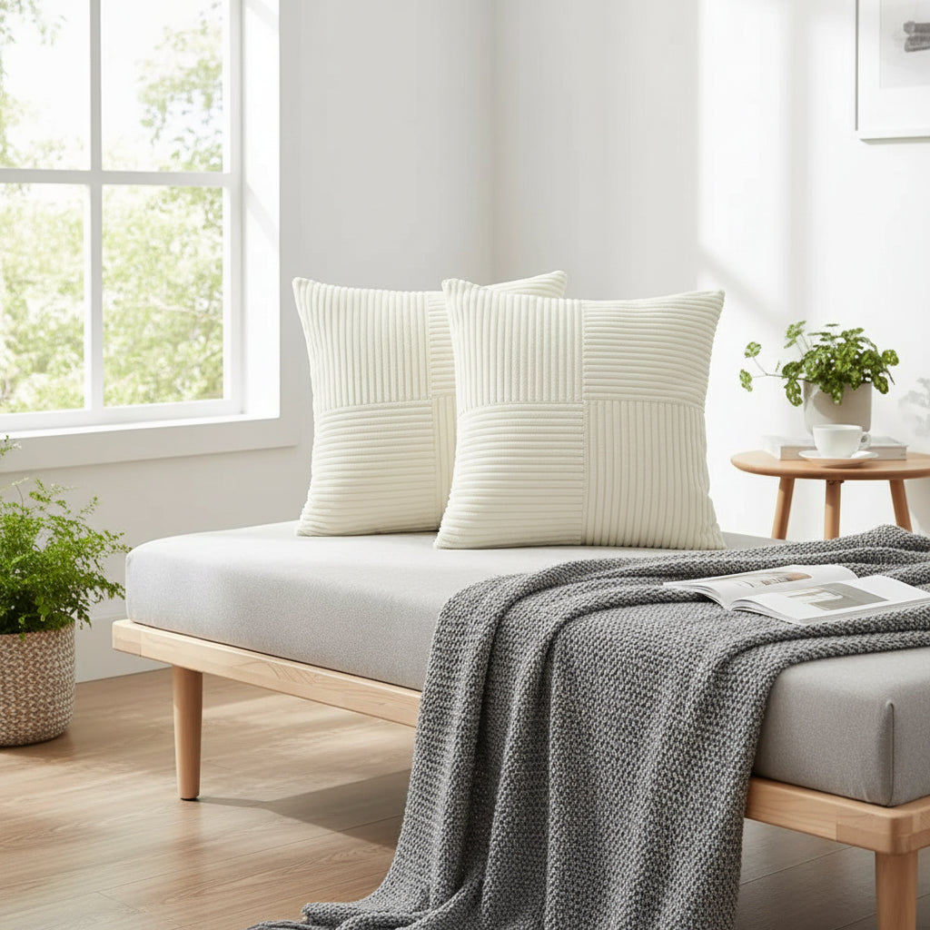 Corduroy Cushion Cover Set – Soft, Timeless Design for Living Room or Bedroom