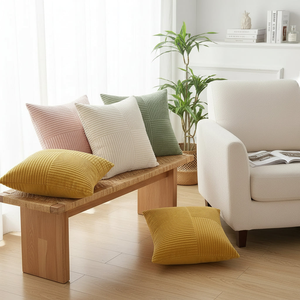 Corduroy Cushion Cover Set – Soft, Timeless Design for Living Room or Bedroom