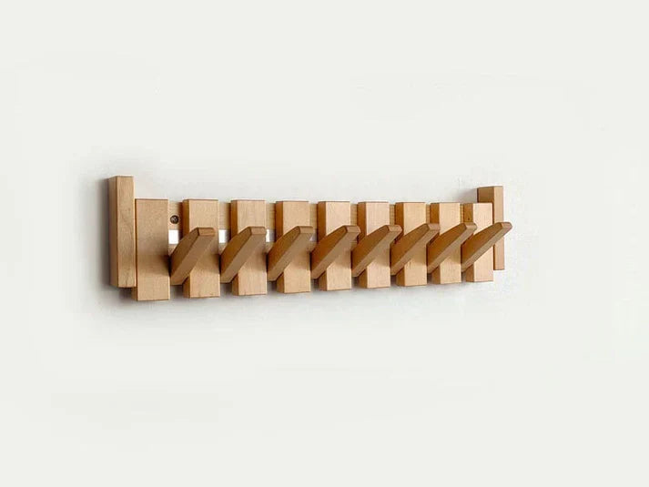 Wooden Coat Rack – Brown, Piano Design for Hallway, Living Room or Bedroom