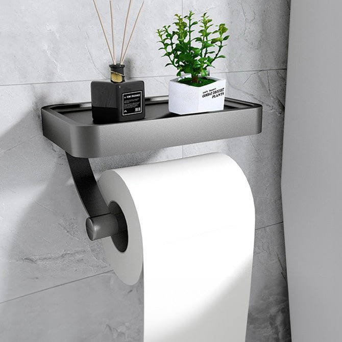 Toilet Paper Holder with Storage Space – Stainless Steel, Minimalist Design for Bathroom or Toilet