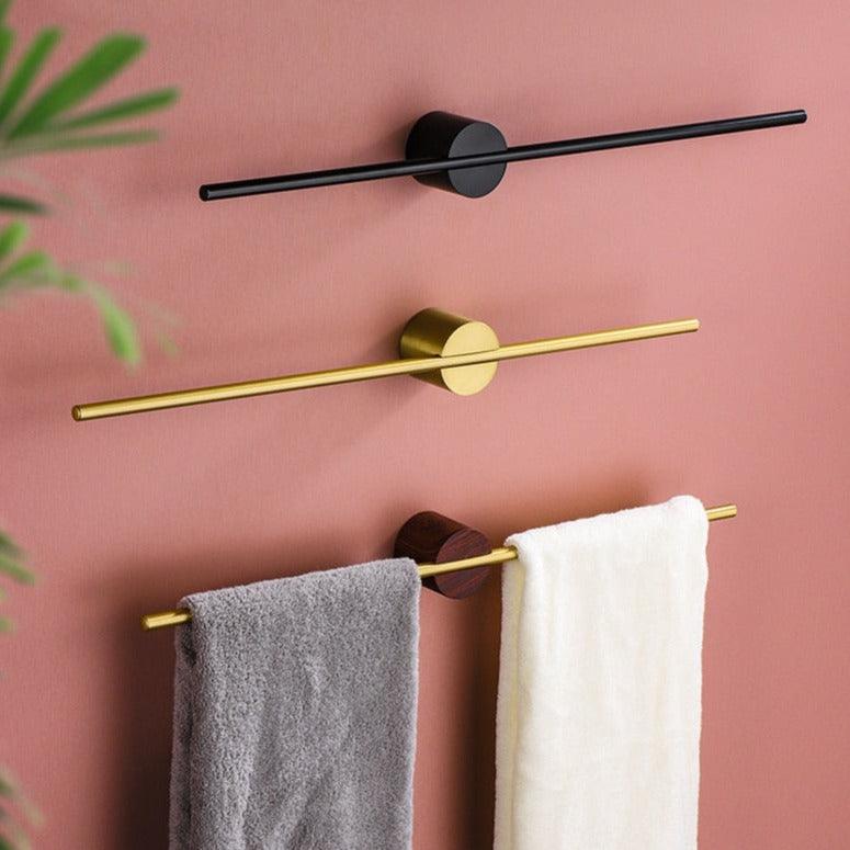 Metal Towel Holder – Brushed Aluminum, Minimalistic Design for Bathroom or Wellness Space