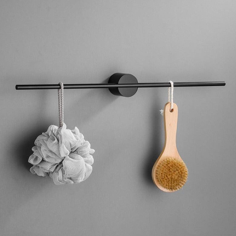 Metal Towel Holder – Brushed Aluminum, Minimalistic Design for Bathroom or Wellness Space