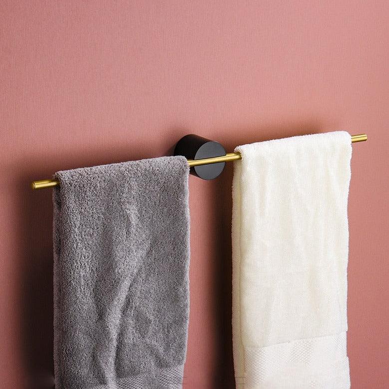 Metal Towel Holder – Brushed Aluminum, Minimalistic Design for Bathroom or Wellness Space