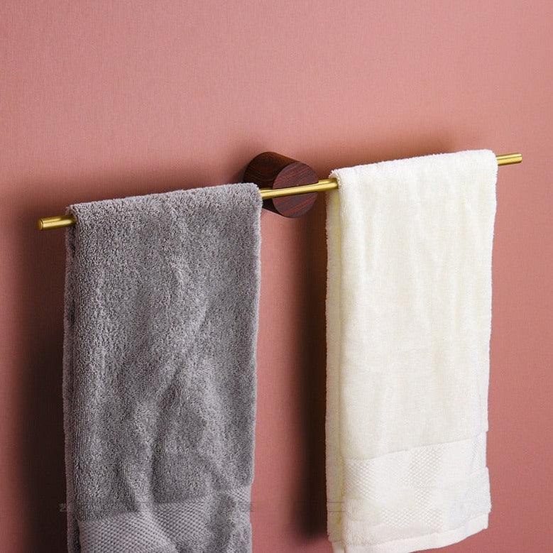 Metal Towel Holder – Brushed Aluminum, Minimalistic Design for Bathroom or Wellness Space