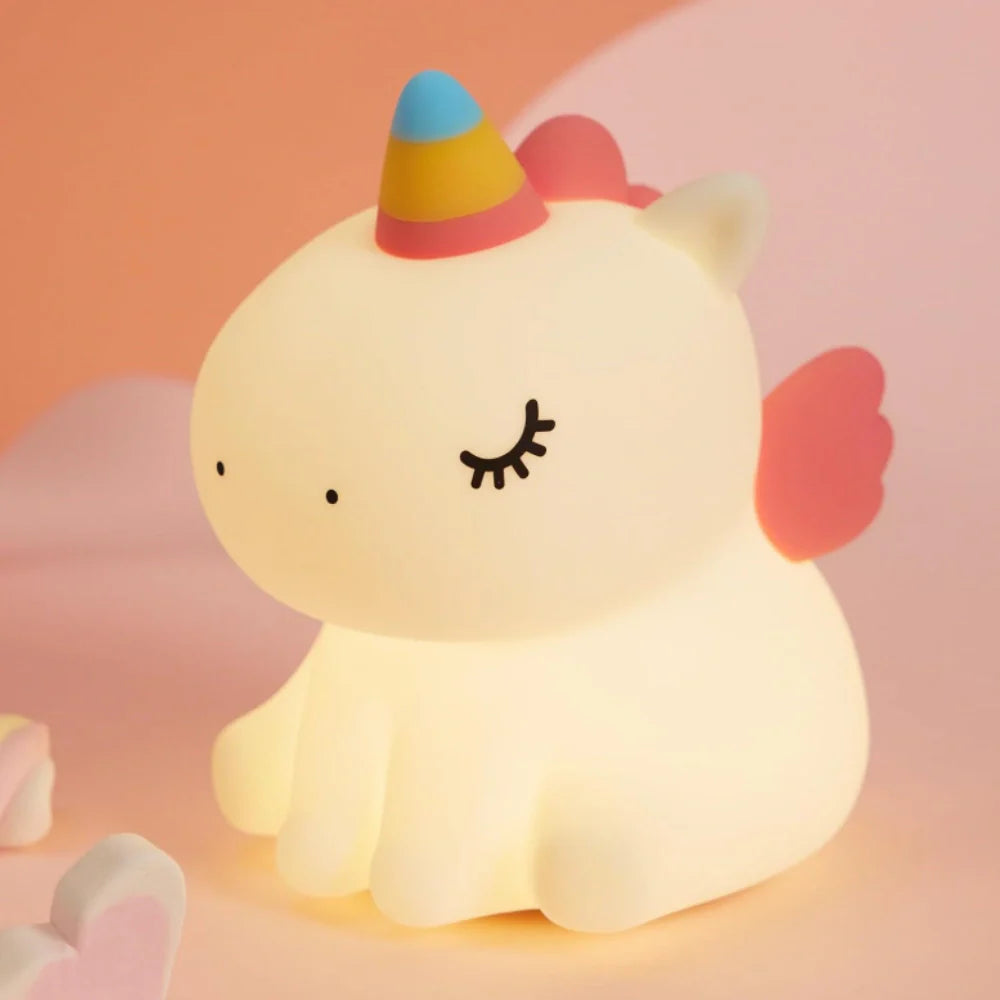 Squeeze Night Light – Animal Designs with Adjustable Brightness for Bedroom or Playroom